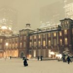 大雪舞う東京駅で目撃された美しさと日本人らしさを兼ね備えた光景が話題に…